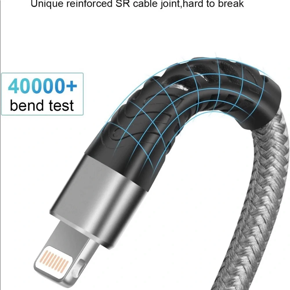 4Pack【Apple MFi Certified 】iPhone Charger Cord, Lightning Cable 10ft (Brand New)